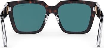 CD Diamond S2I Black Rectangular Sunglasses