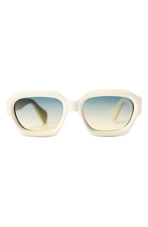 Frame 8 53mm Gradient Square Sunglasses in Bone