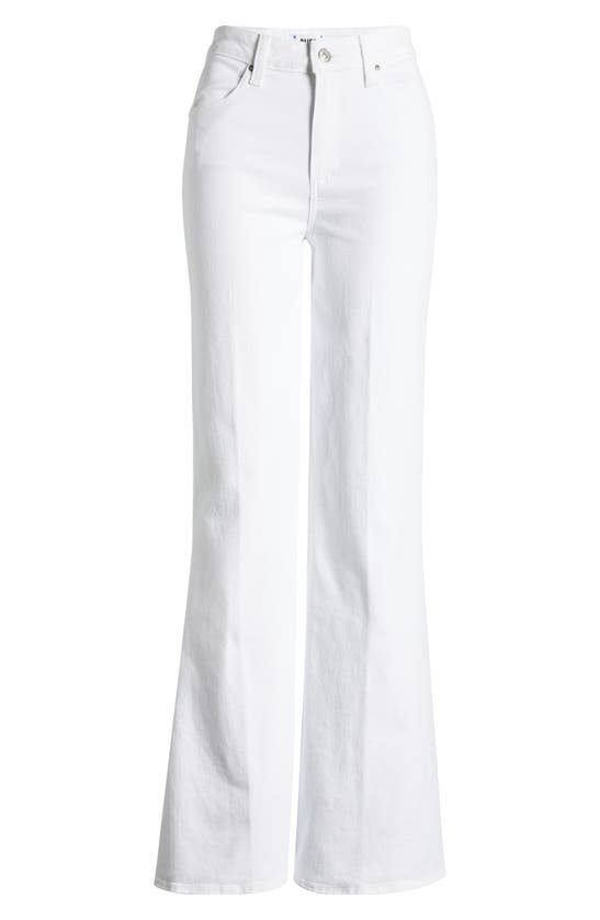 Paige Charlie Super High Waist Flare Jeans In Crisp White