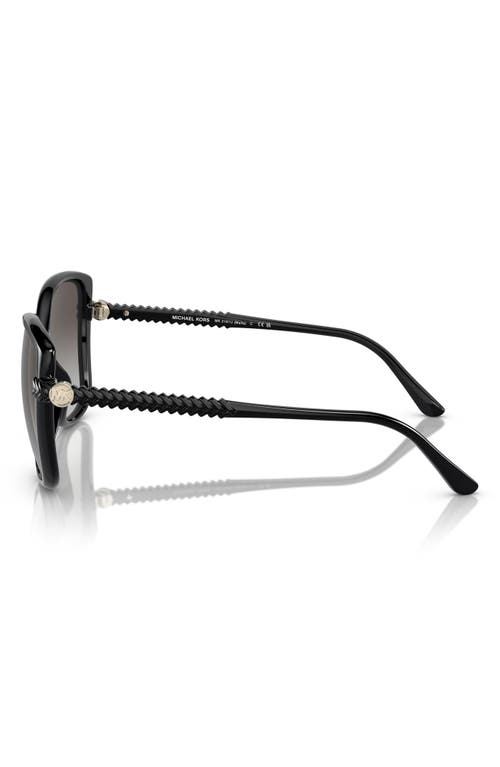 Michael Kors 55mm Gradient Butterfly Sunglasses In Black