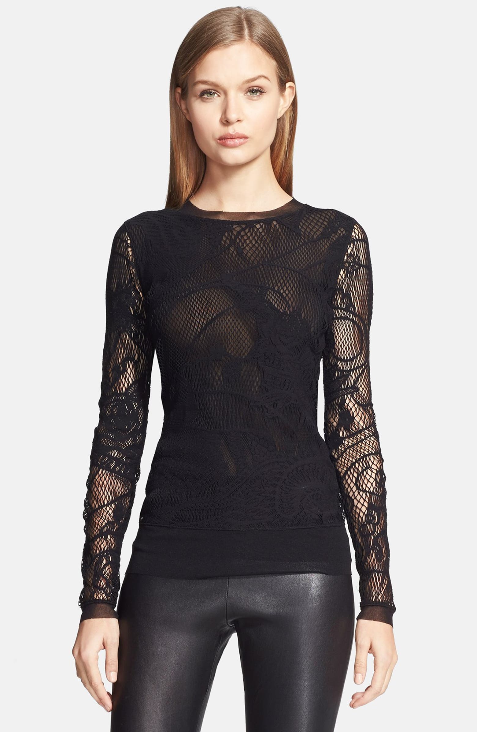 Jean Paul Gaultier Tattoo Lace Tulle Top (Nordstrom Exclusive) | Nordstrom