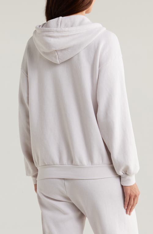 Aviator Nation 5-stripe Zip Hoodie In Dove Grey/white Grey
