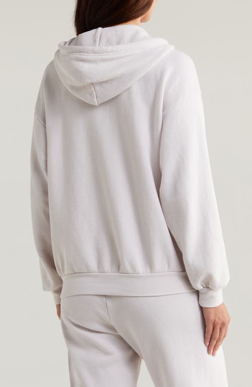 Shop Aviator Nation 5-stripe Zip Hoodie In Dove Grey/white Grey