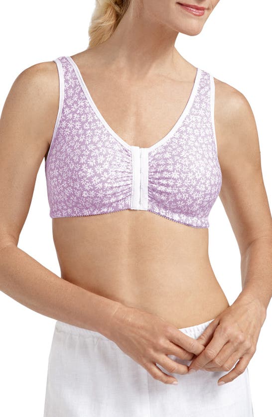 Amoena Frances Soft Cup Cotton Leisure Bra In Orchid
