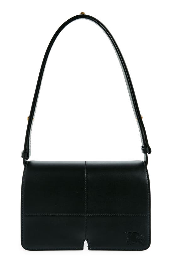 Shop Burberry Snip Leather Crossbody Bag In Black