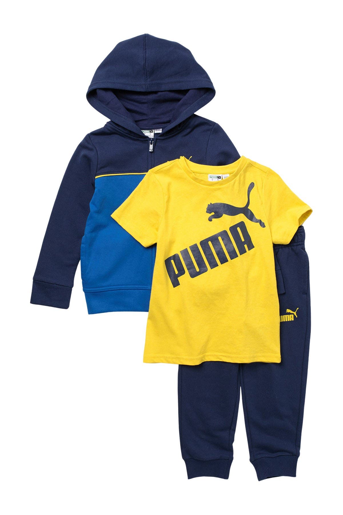PUMA | Fleece Zip Front Hoodie, Logo T 