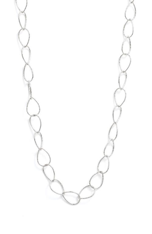 Shop Nordstrom Demi Fine Oval Curb Chain Necklace In Sterling Silver Plated