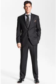 Hickey Freeman Charcoal Worsted Wool Suit | Nordstrom