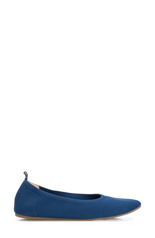 Shop Journee Collection Jersie Knit Ballet Flat In Navy