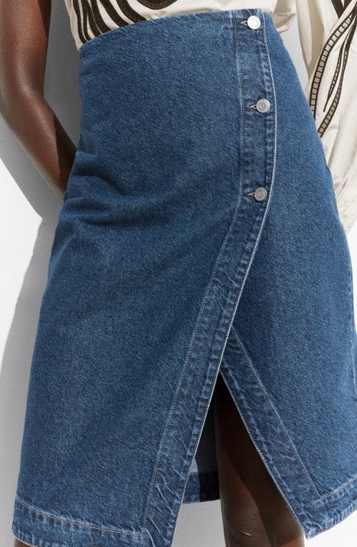 Shop & Other Stories Denim Pencil Skirt In Blue Medium Dusty