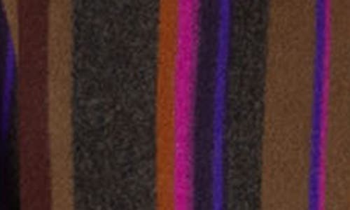 AKRIS AKRIS FABIOLA STRIPE DOUBLE FACE WOOL COAT