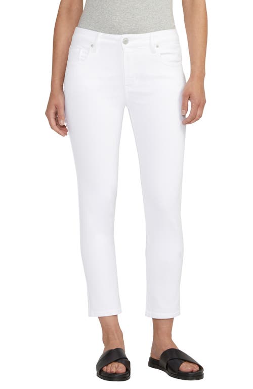 Cassie Slim Crop Straight Leg Jeans in White
