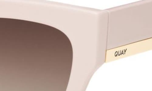 Shop Quay By The Way 46mm Square Sunglasses In Champagne/brown