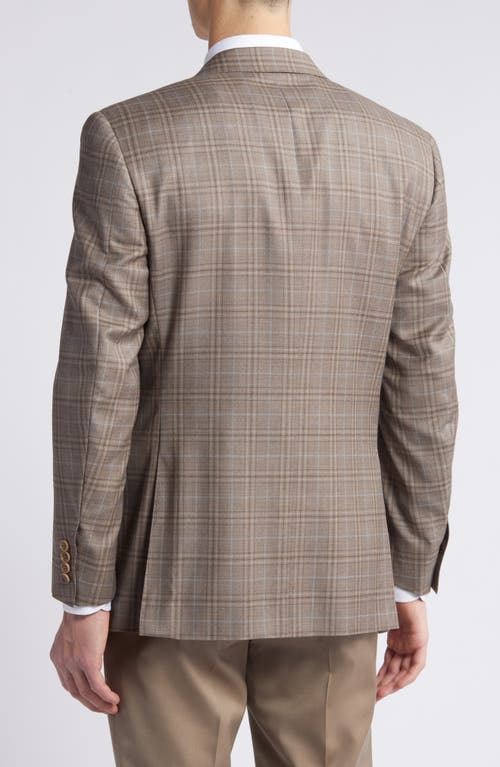 Shop Canali Siena Regular Fit Plaid Wool Sport Coat In Beige