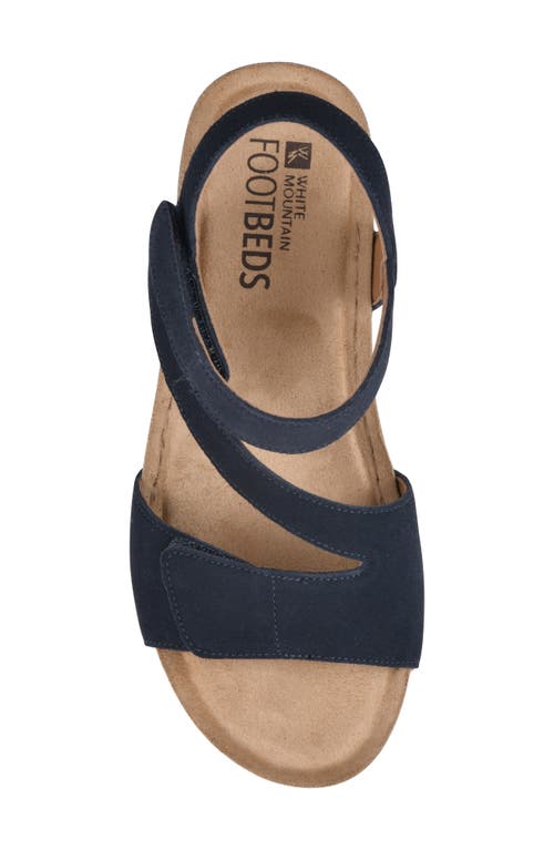 Shop White Mountain Footwear Fern Platform Sandal In Navy/suede