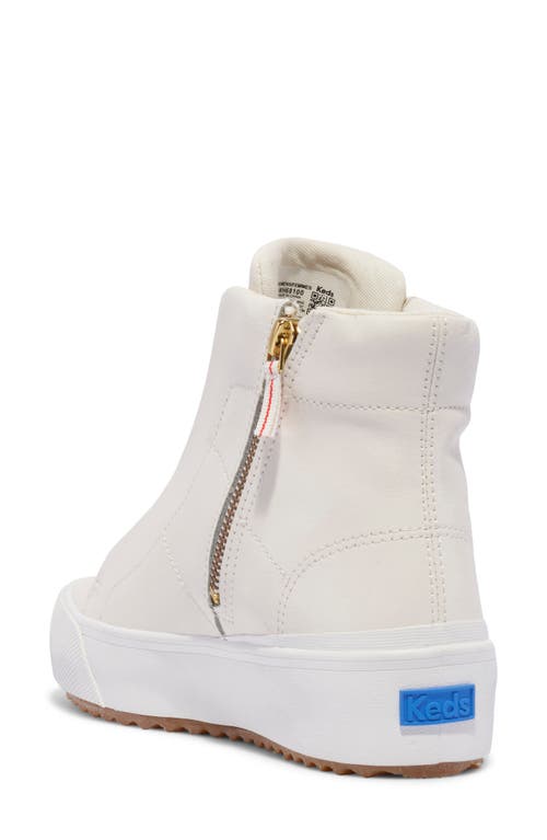 Shop Keds ® Remi Zip Sneaker In Egret Leather