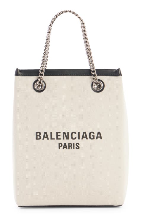 Balenciaga Mini Hourglass Top Handle Bag | Silver Mirror | Os | The Webster