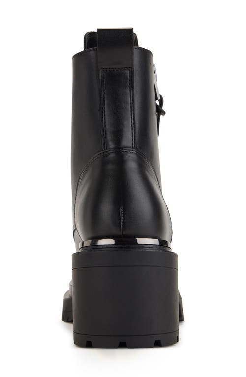 Dkny Phillipa Platform Combat Boot In Black