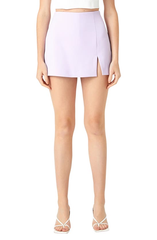 Endless Rose Side Slit Skort In Lilac