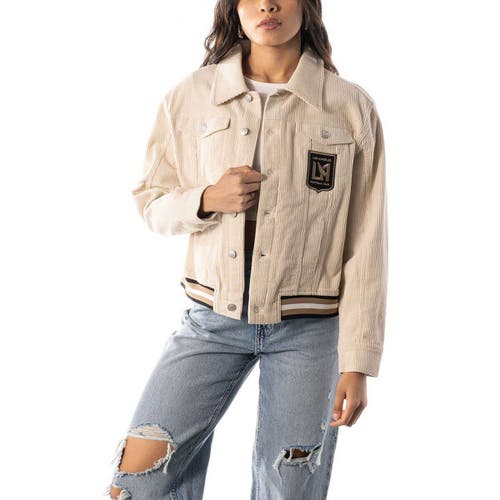 Women's The Wild Collective Cream LAFC Corduroy Button-Up Jacket