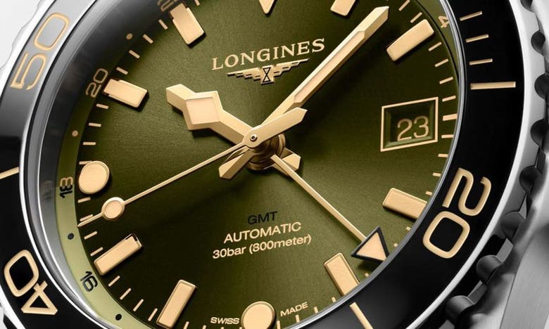 Shop Longines Hydroconquest Automatic Bracelet Watch, 41mm In Green