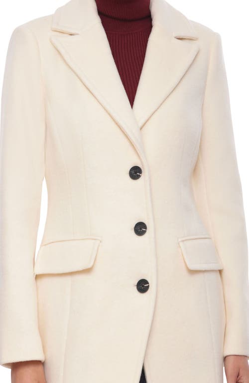 Shop Avec Les Filles Cutaway Tailored Maxi Coat In Creme