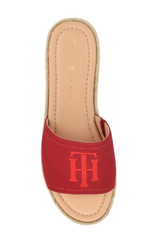 Shop Tommy Hilfiger Platform Espadrille Sandal In Red