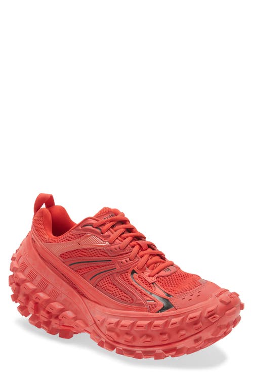 Balenciaga Defender Low Top Sneaker in Red/Black | Smart Closet