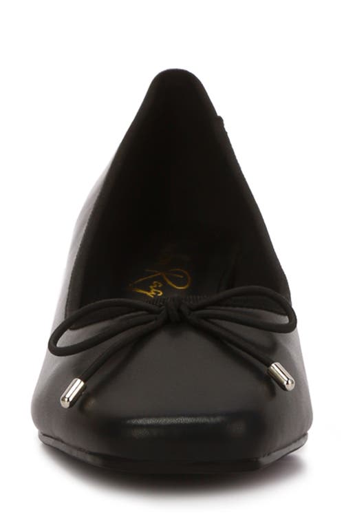 Shop London Rag Sienna Block Heel Ballerina Pump In Black