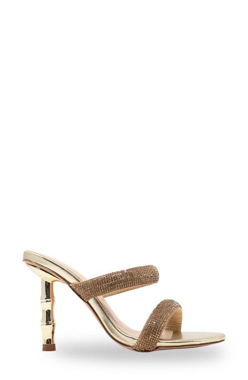 Chase & Chloe Chase And Chloe Slip-on Slide Sandal In Gold Metallic