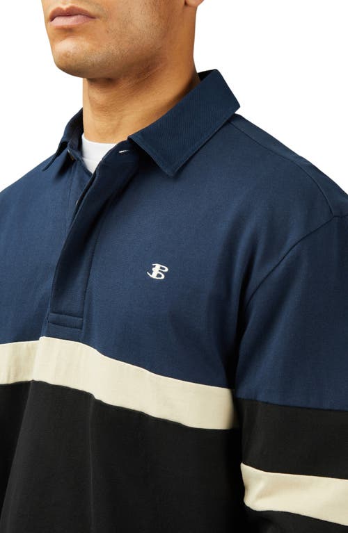 Shop Ben Sherman Colorblock Rugby Shirt In Dark Navy