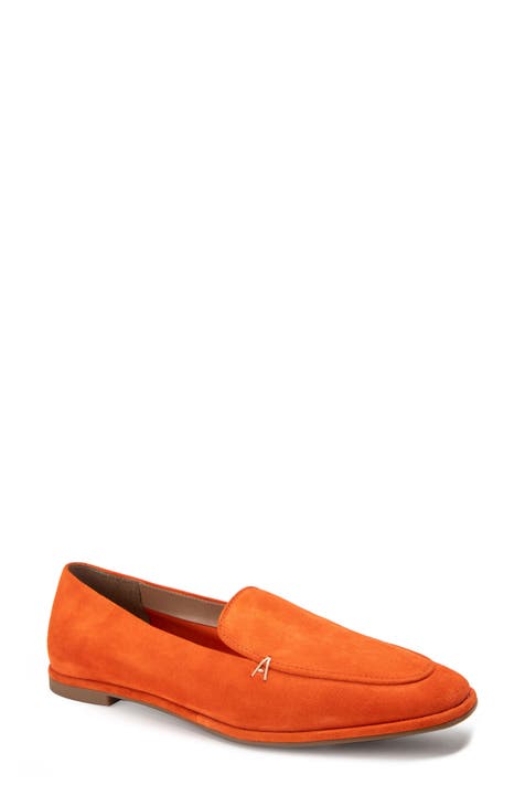 Orange suede loafers sales womens