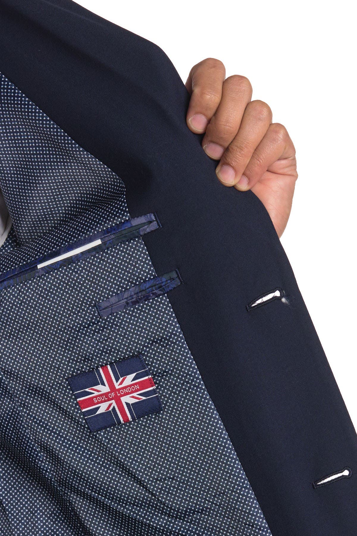 Soul Of London Two Button Notch Lapel Slim Fit Suit In Silver5