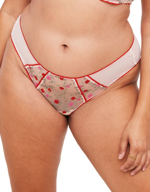 Shop Adore Me Rosa Thong Panties In Floral Red