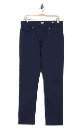 Dkny Sportswear Ultimate Slim Fit Stretch Pants In Blue