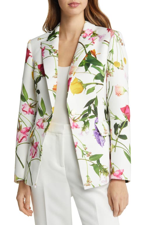 Ted Baker London Ziahh Floral Jacket in White