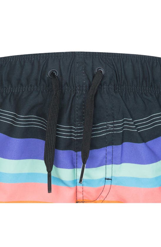 Shop Hurley Kids' Point Pull-on Swim Trunks In Dark Grey Multi