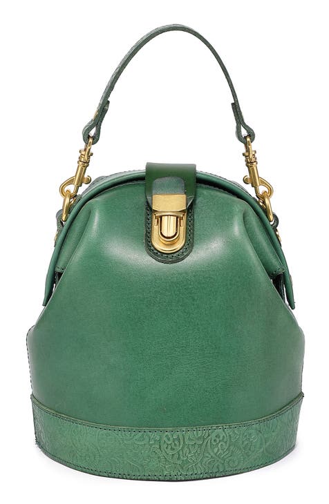 Leather crossbody bag Courrèges Green in Leather - 33486243