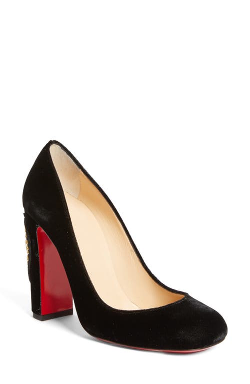 Cadrilla Corazon Pump in Black Velvet