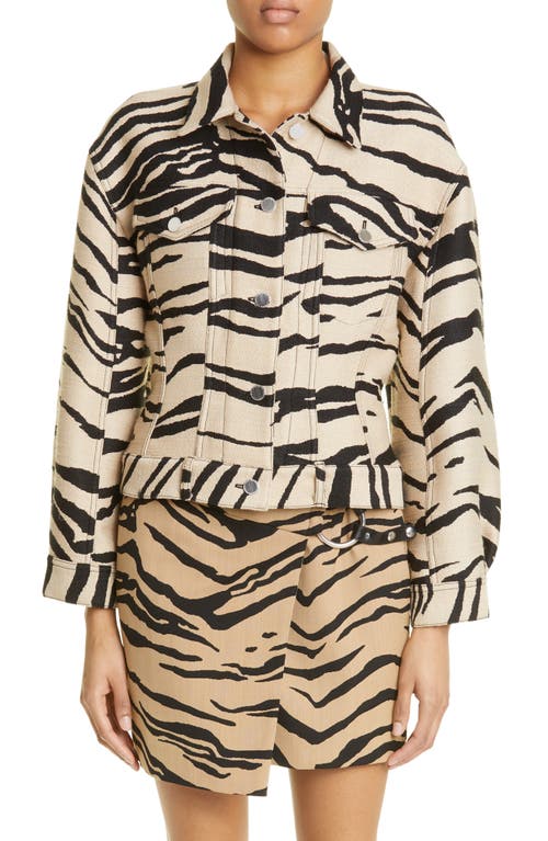 Stella McCartney Tiger Stripe Jacquard Jacket in 9907 - Raffia