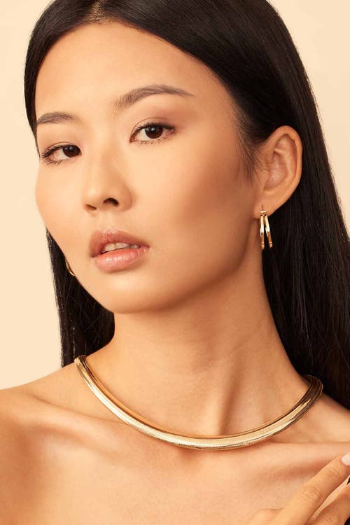 Oradina 14k Yellow Gold Hudson Hoops In Yellow Gold