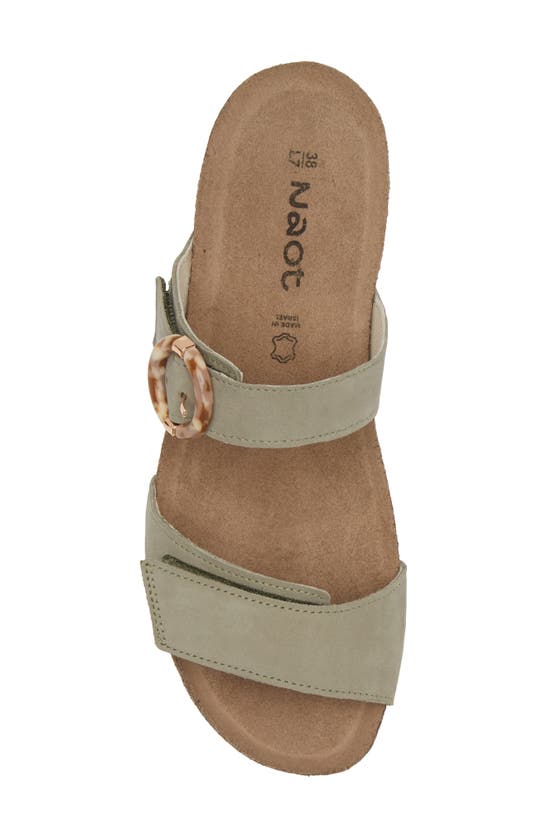 Shop Naot Anabel Wedge In Sage Nubuck