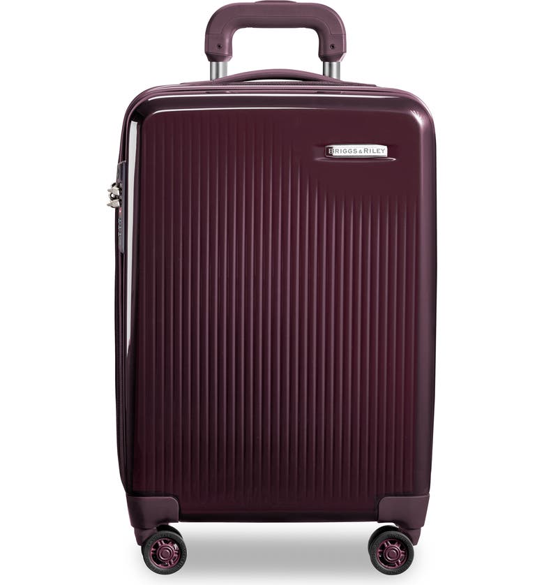 BRIGGS & RILEY Sympatico 22-Inch Expandable Spinner Carry-On, Main, color, PLUM