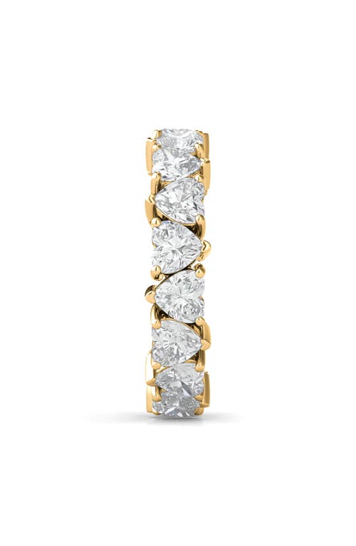 Hautecarat Alternating Hearts Lab Created Diamond Eternity Ring In Yellow Gold