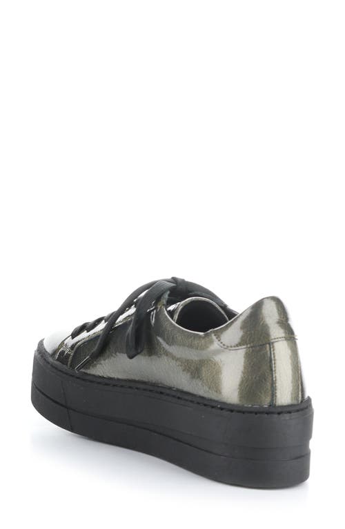 Bos. & Co. Maya Platform Sneaker In Pewter Mascara Pat