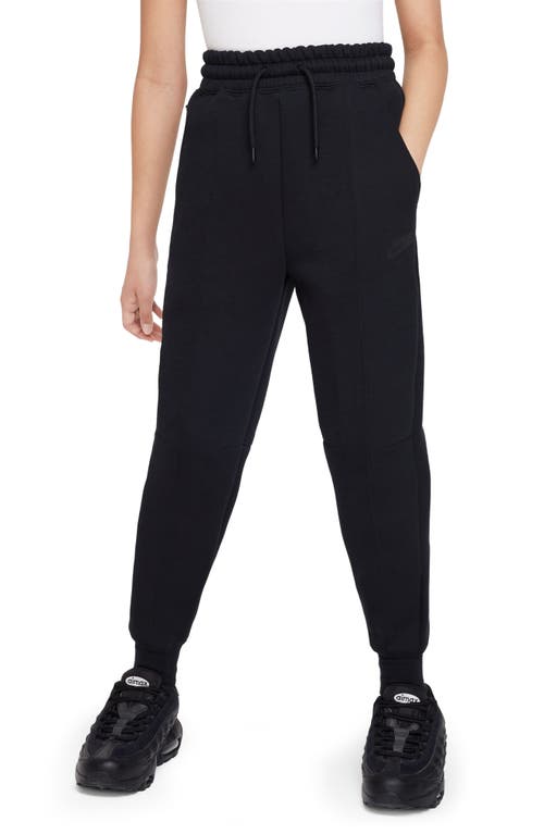 Shop Nike Kids' Sportswear Tech Fleece Joggers In Black/black/black