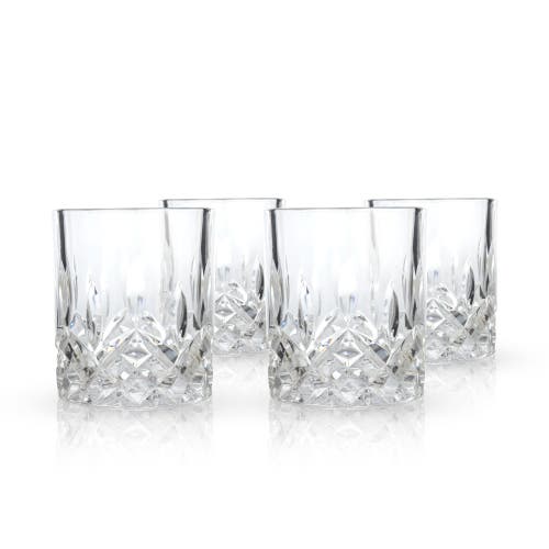 Viski Admiral Crystal Tumblers Set Of 4 In Clear