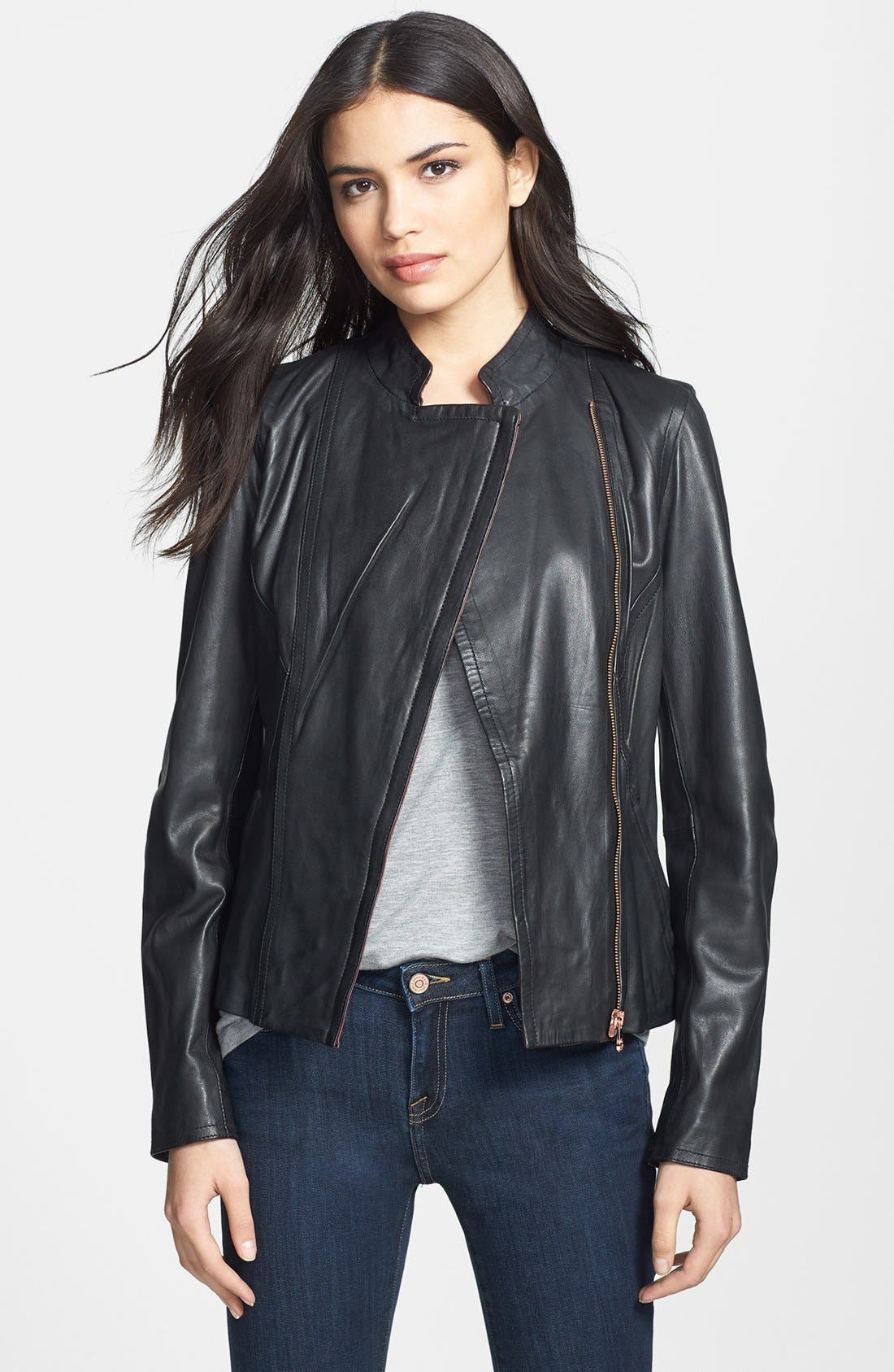 Ted Baker London Leather Moto Jacket Nordstrom