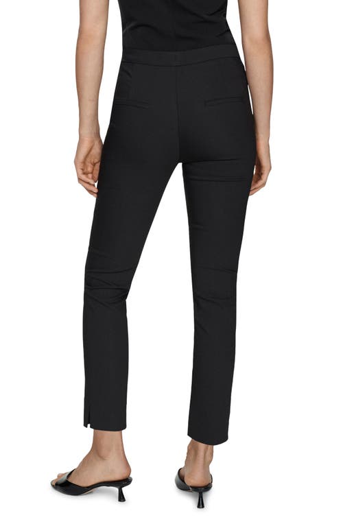 Mango Crop Skinny Pants In Black