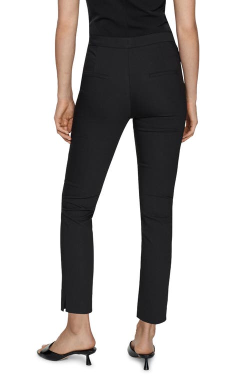 Shop Mango Crop Skinny Pants In Black